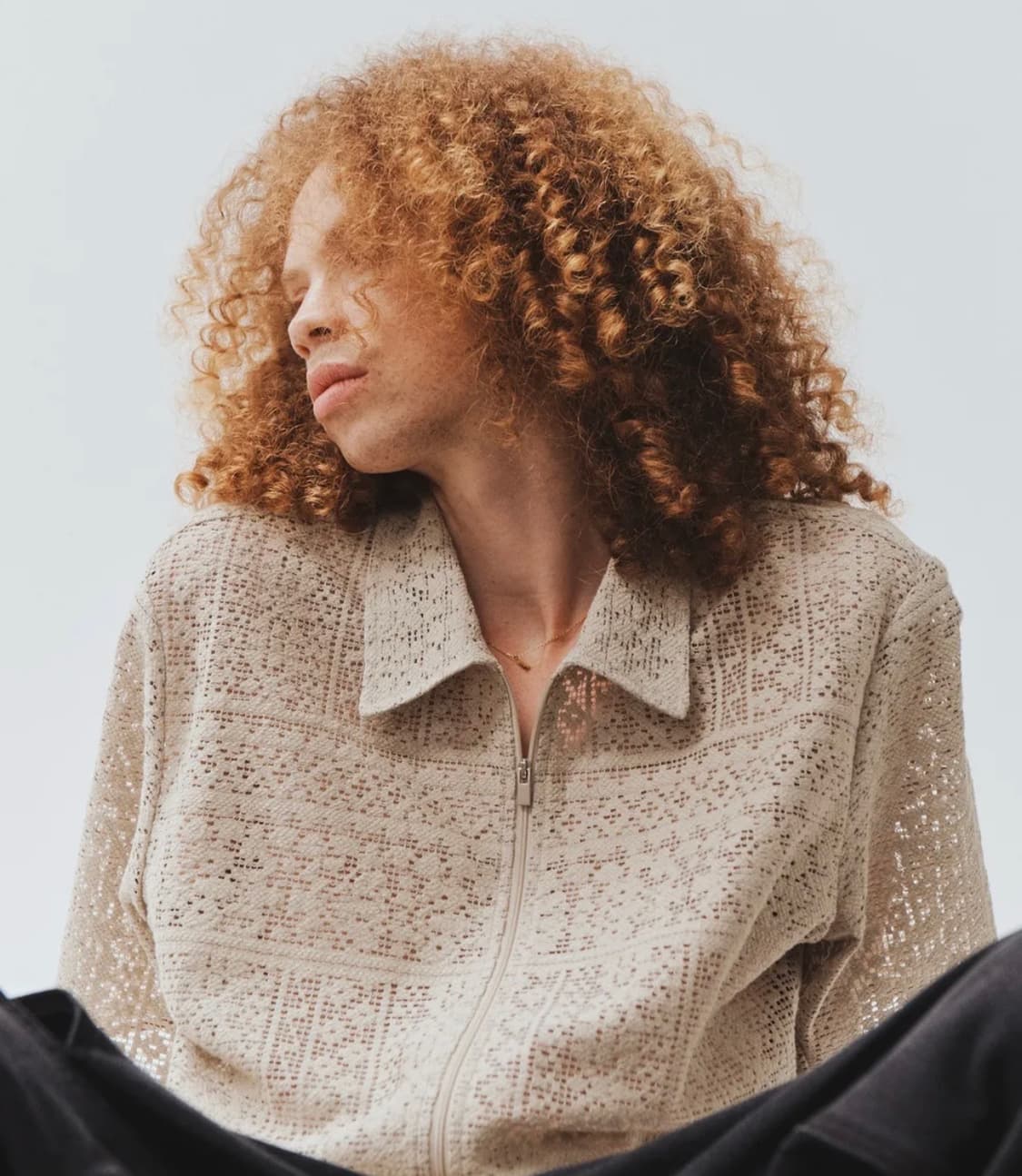 ADD 에드 크로쉐 니트 하프 집업 상품이미지4