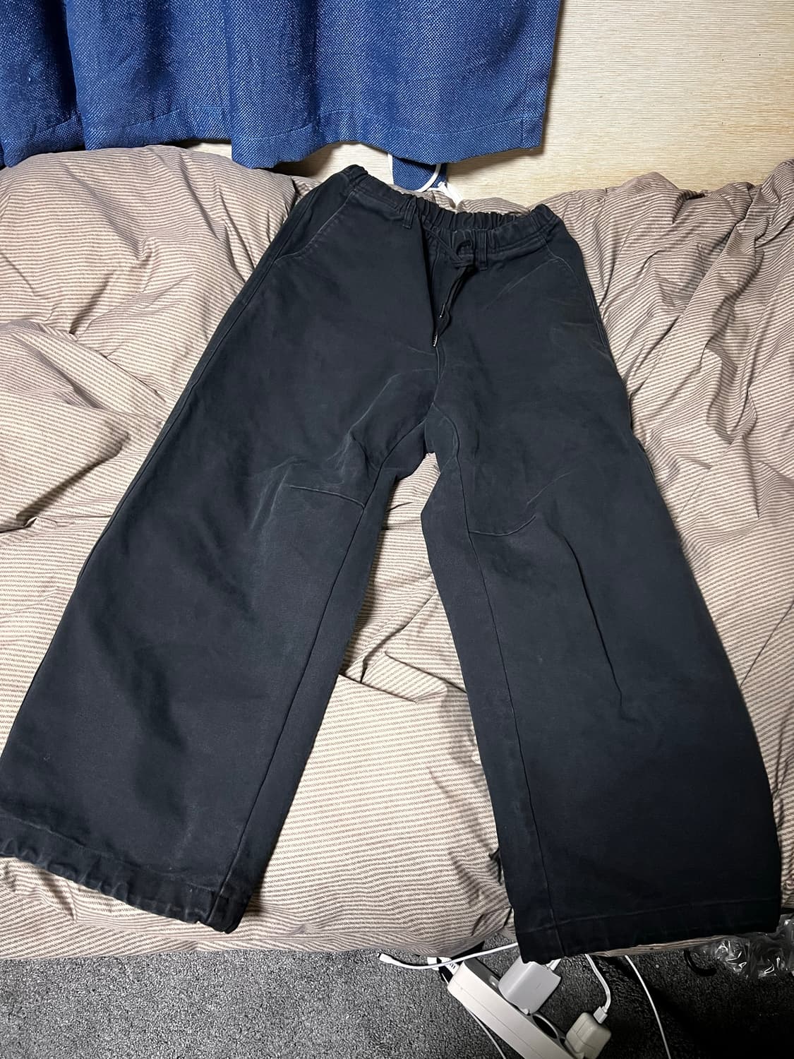 [2] 해칭룸 오버덕 팬츠 워시드 블랙 새상품 상품이미지1