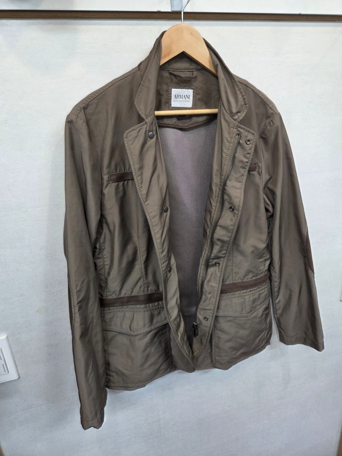 아르마니 꼴레지오니 엘보우 패치 가죽 디테일 자켓 m L 상품이미지10