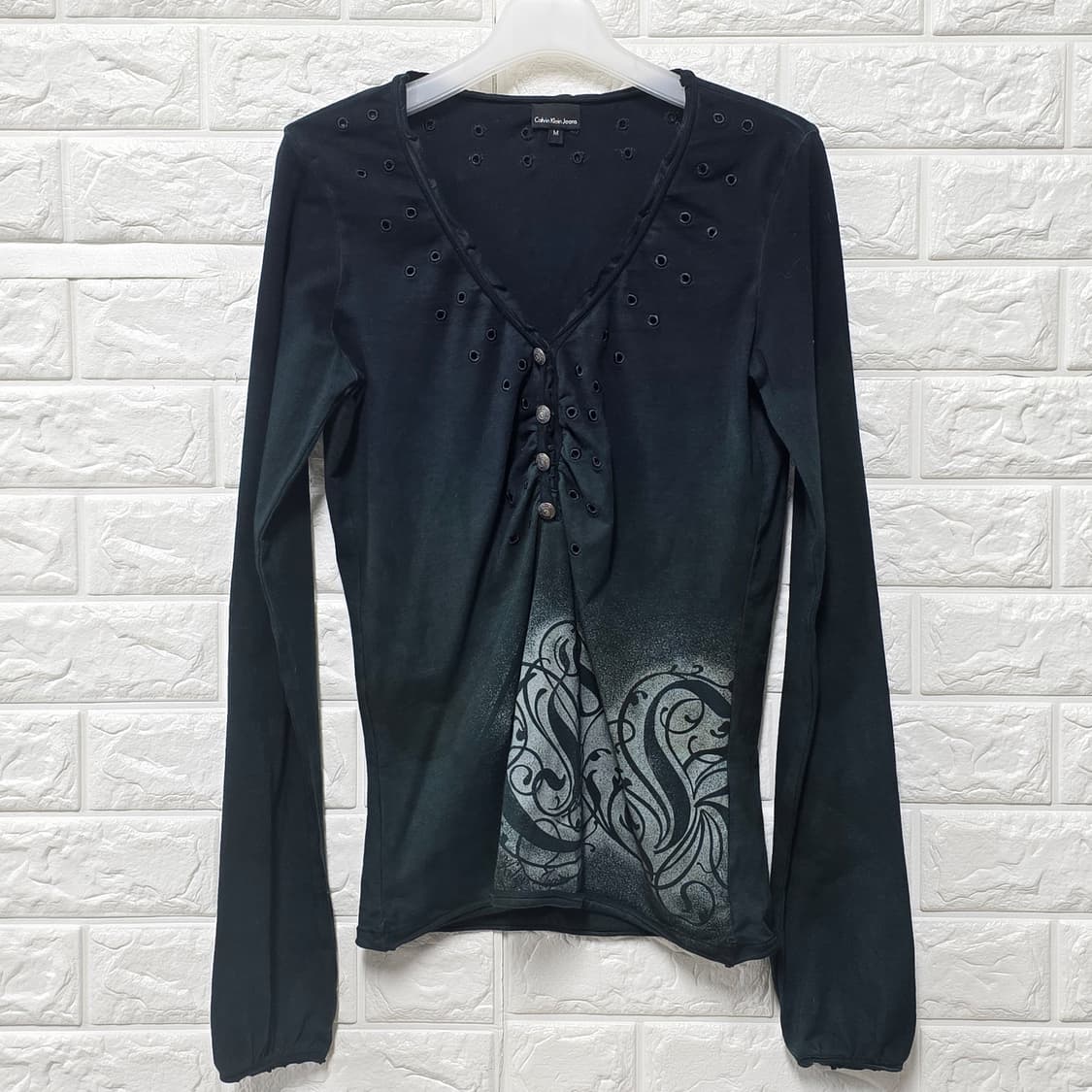 택포) 캘빈클라인 CK 긴팔 티셔츠 M 상품이미지1