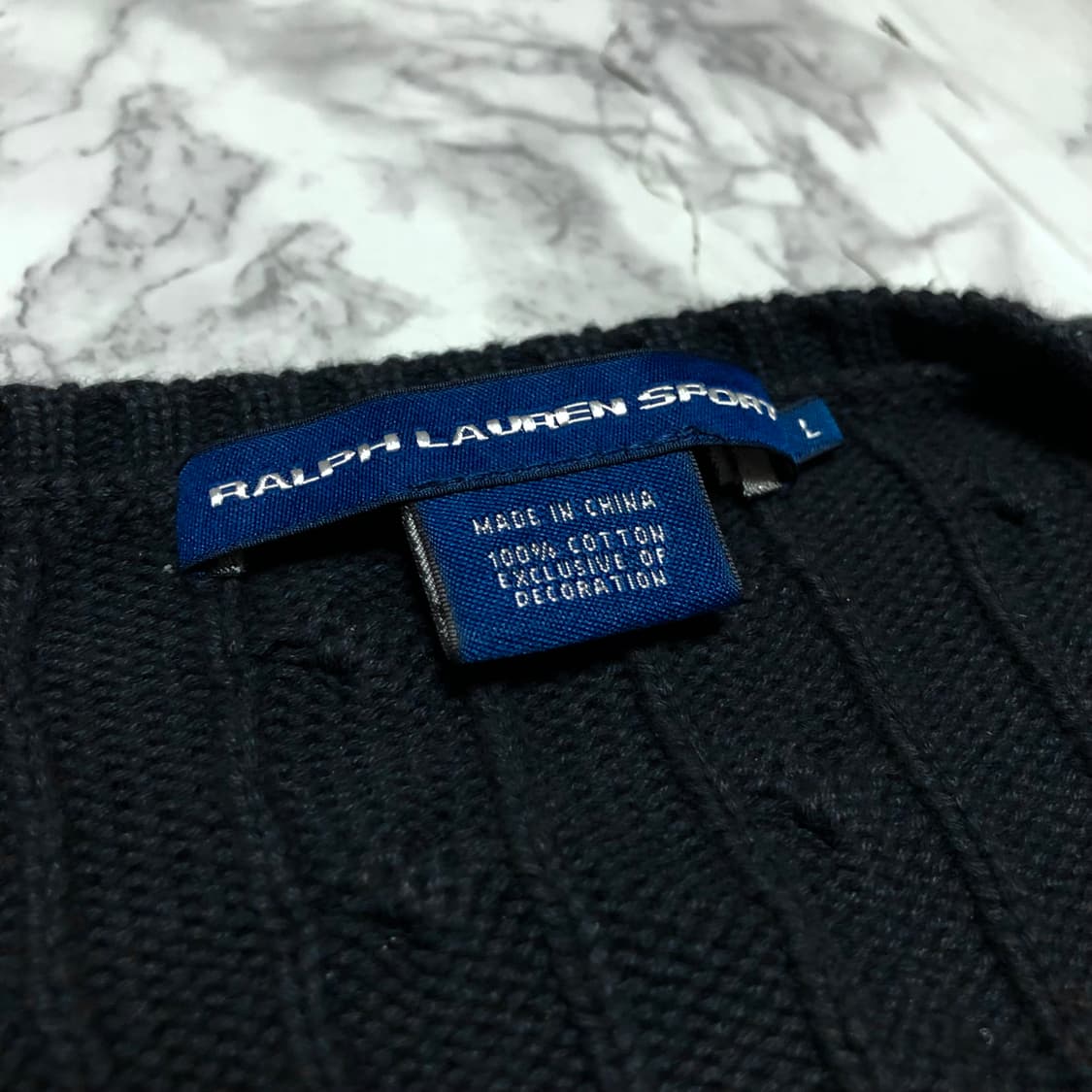 폴로 랄프로렌 꽈배기 니트 브이넥 여성용 상품이미지4