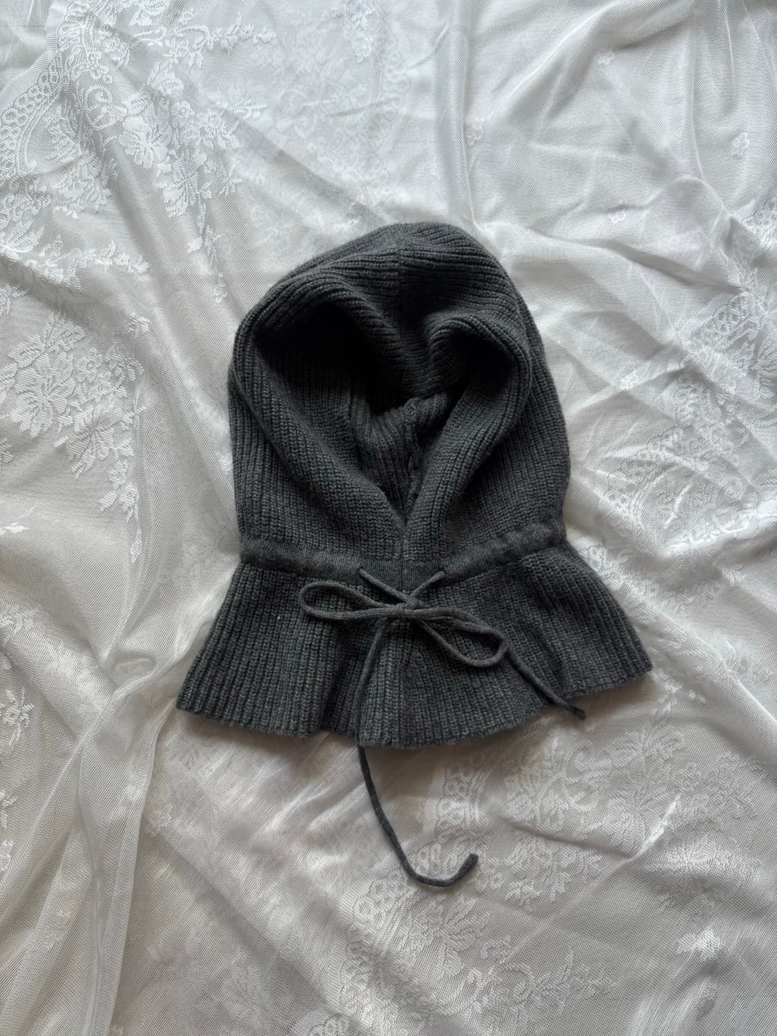 빈티지 그레이 니트 바라클라바 상품이미지1