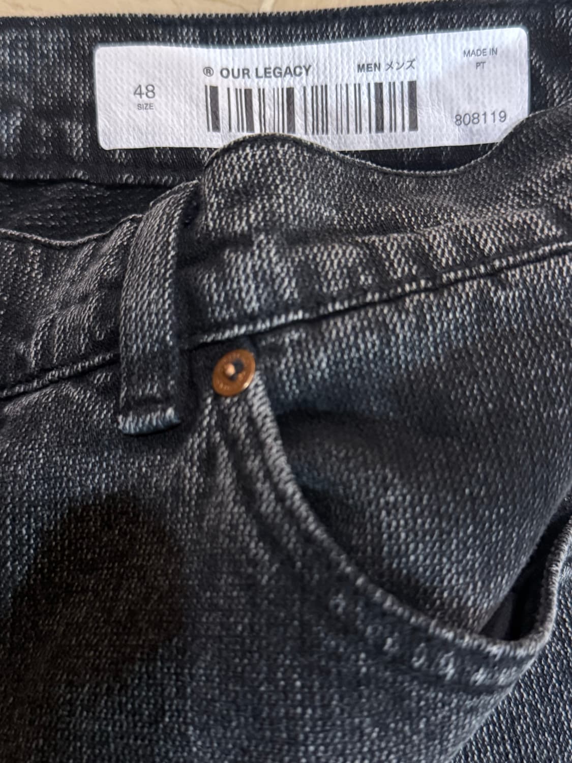 아워레가시 블랙 데님팬츠 상품이미지4