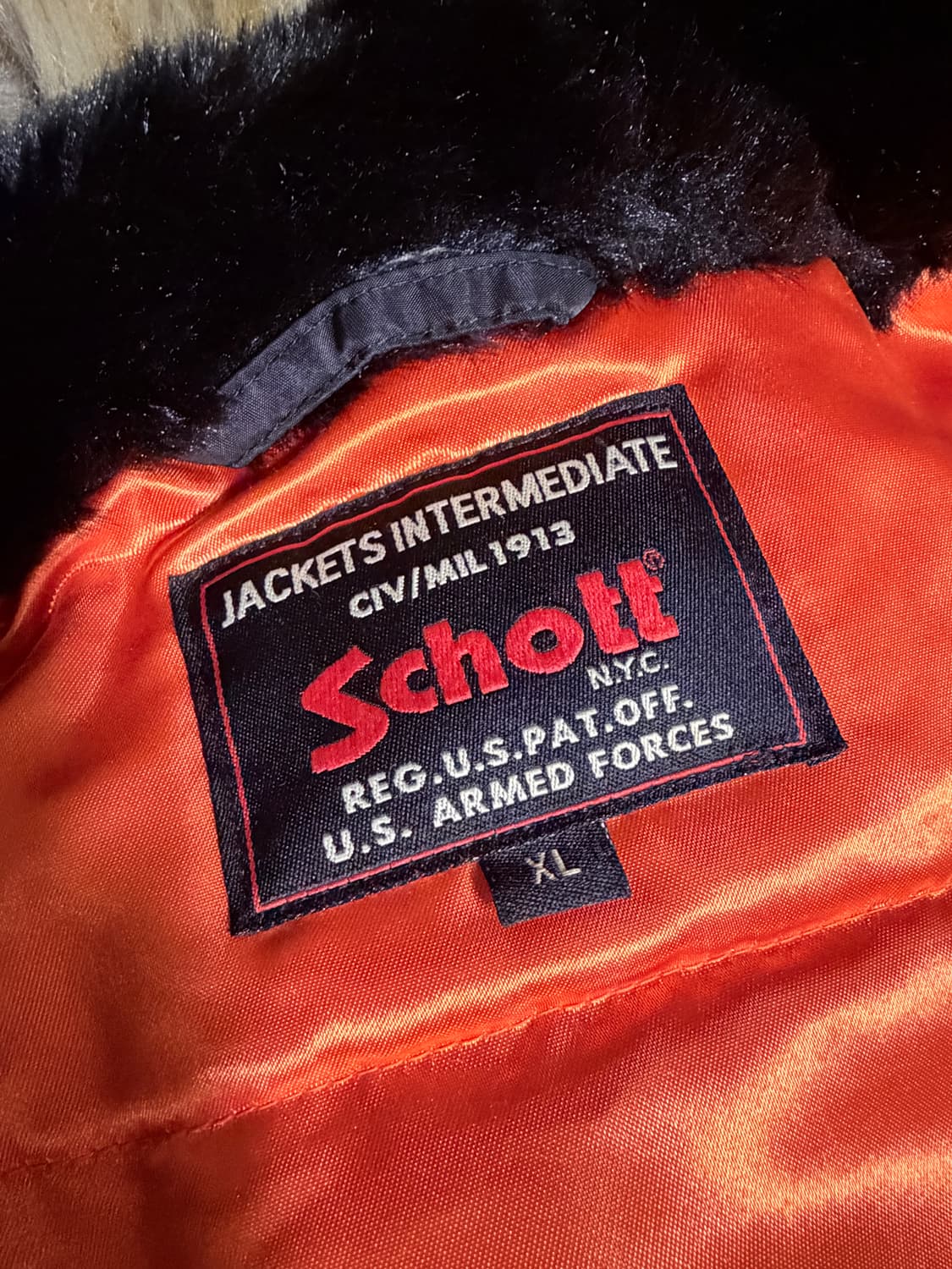 Schott N3B 파카 블랙 상품이미지5