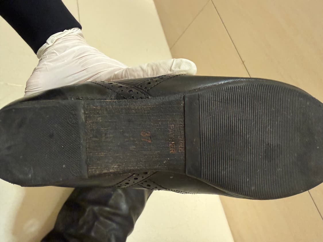 디젤 블랙 가죽 롱부츠 37 부츠 레더 워커 빈티지 여성부츠 플랫슈즈 상품이미지5