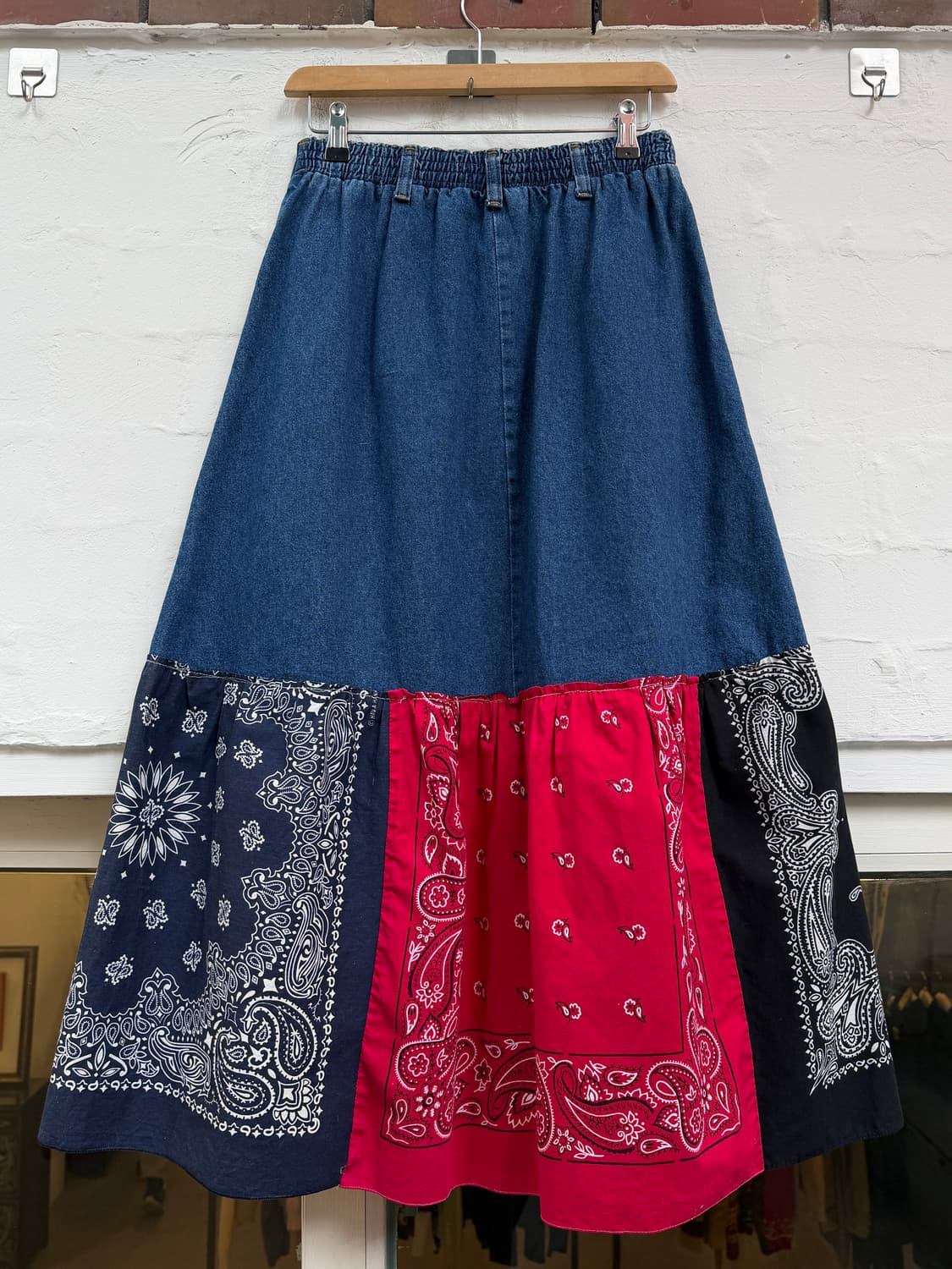 Panama boy 리메이크 반다나 패치워크 데님 스커트 10 상품이미지4