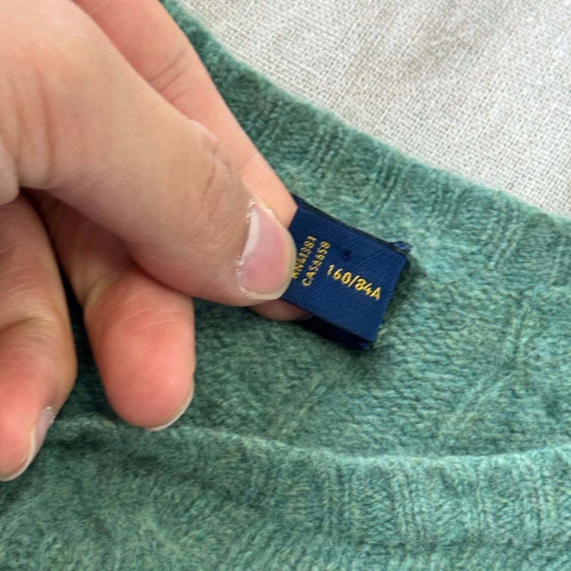 폴로랄프로렌 우먼 캐시미어 그린 케이블 니트 S 상품이미지5