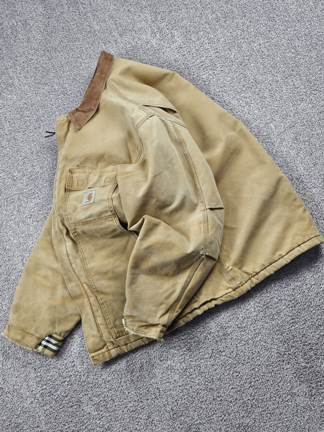 칼하트 버버리 리페어 캔버스 초어 워크 자켓 (상세설명참조)/ 10255 상품이미지3