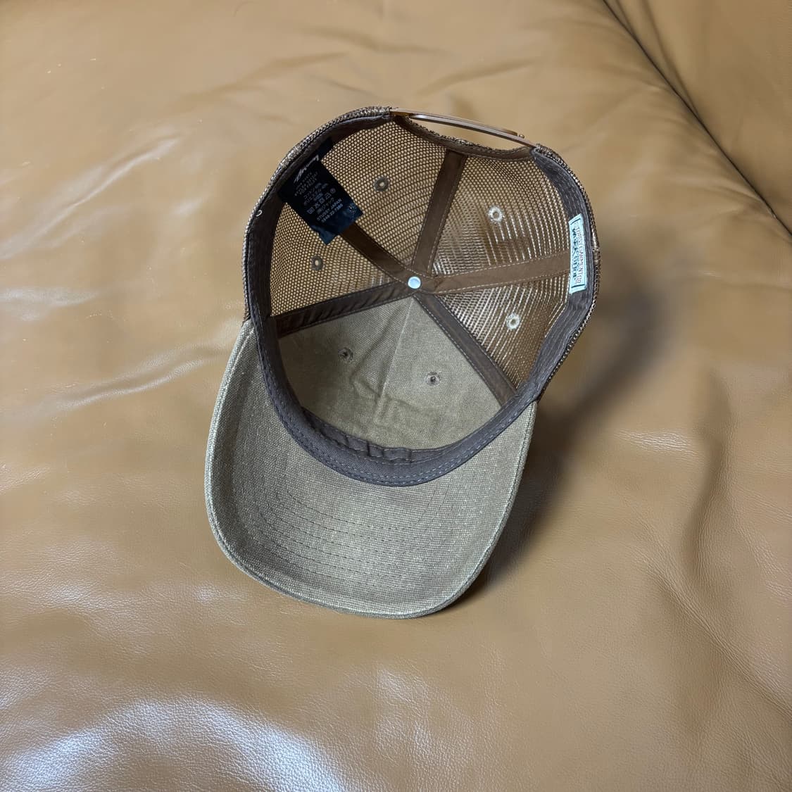 Stussy 스투시x아워레가시 스톤워시드 올리브 6패널 메쉬 볼캡 모자 상품이미지6