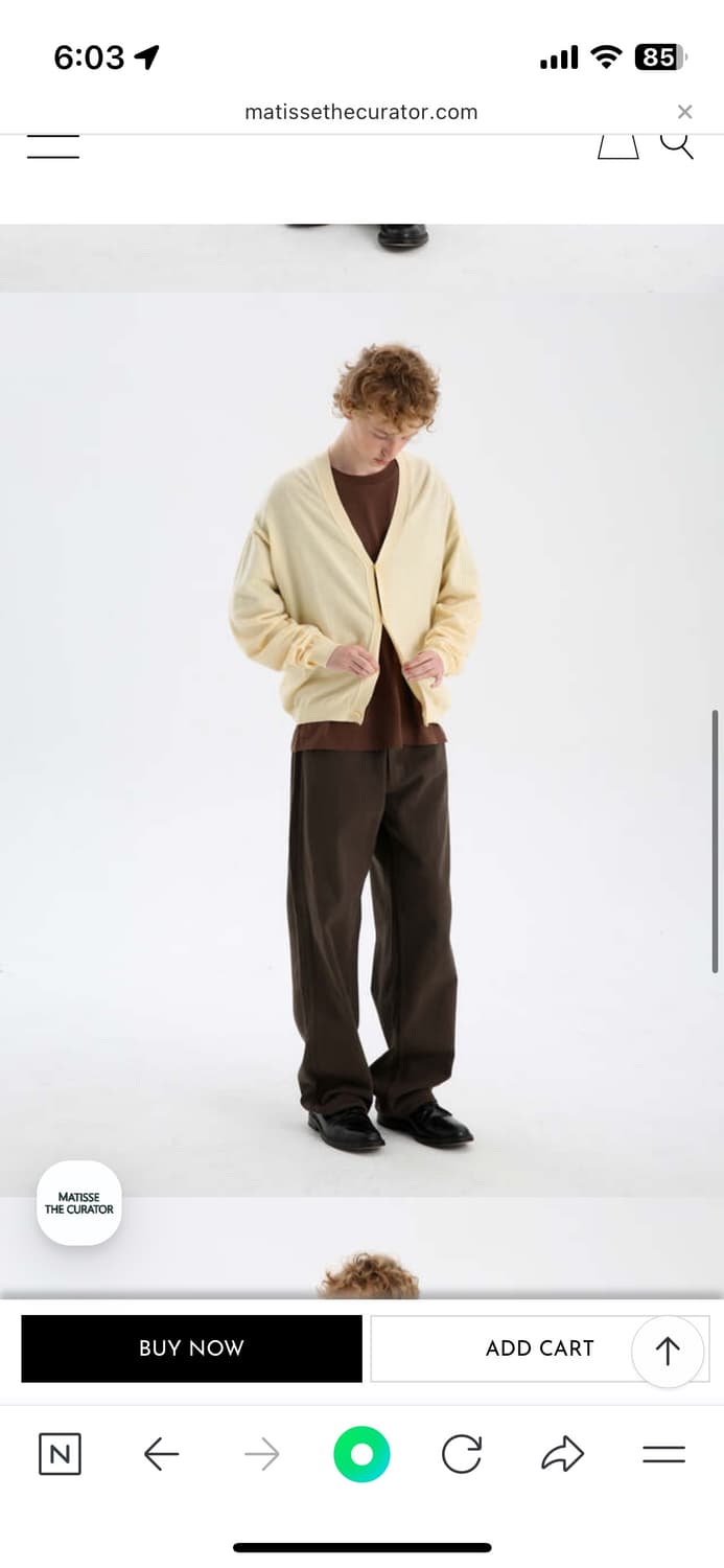 [마티스 더 큐레이터] V넥 가디건 _옐로우 (2 size) 상품이미지3