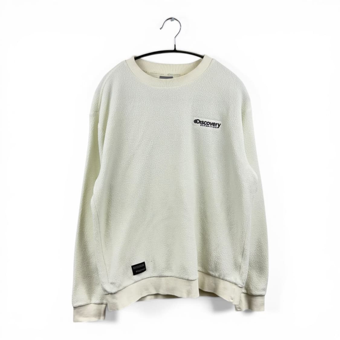 (95) 디스커버리 폴라텍 자수로고 맨투맨 아이보리 상품이미지1