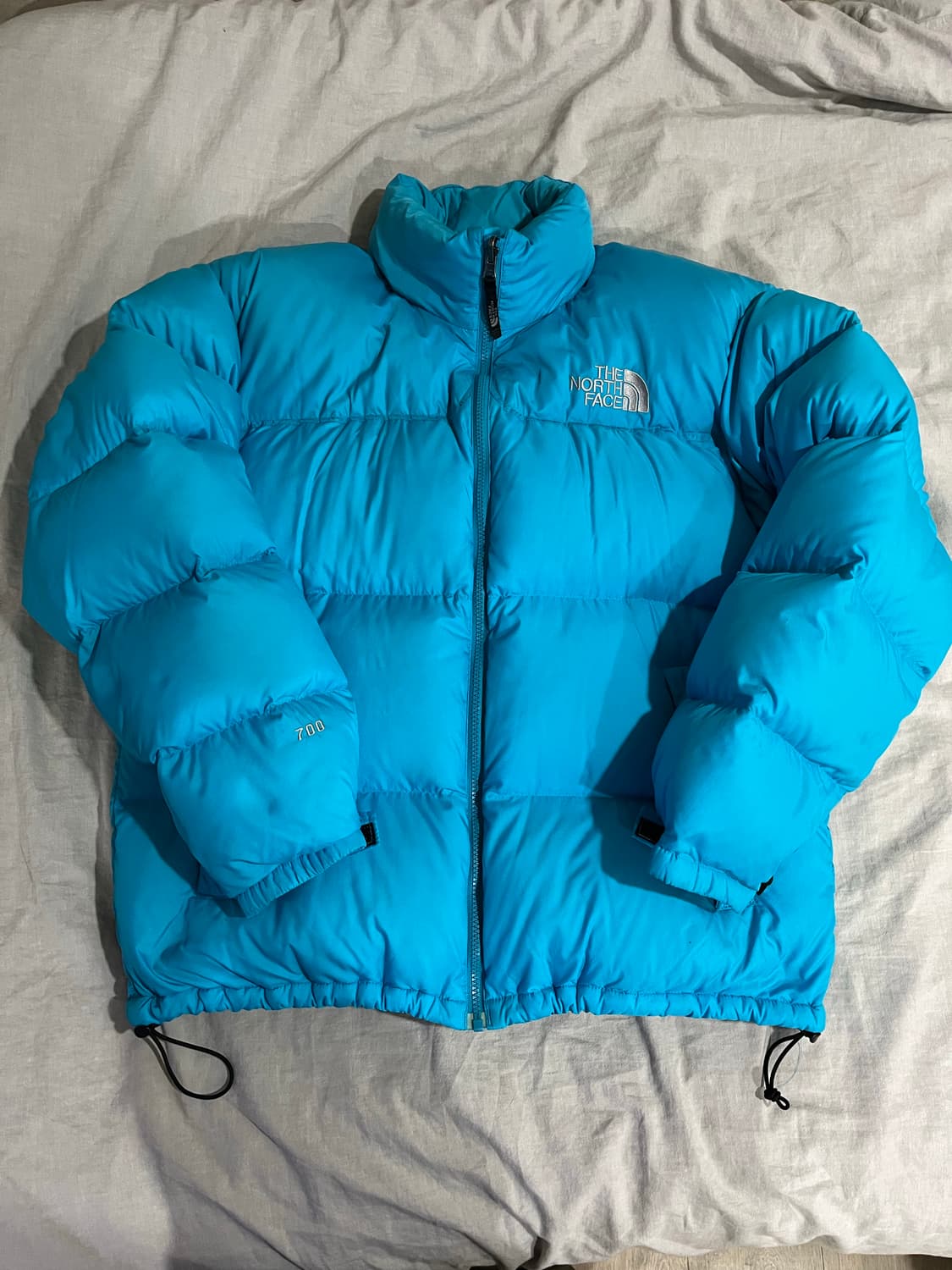 노스페이스 재팬 / 눕시 센터로고 패딩 / L / 블루 상품이미지1