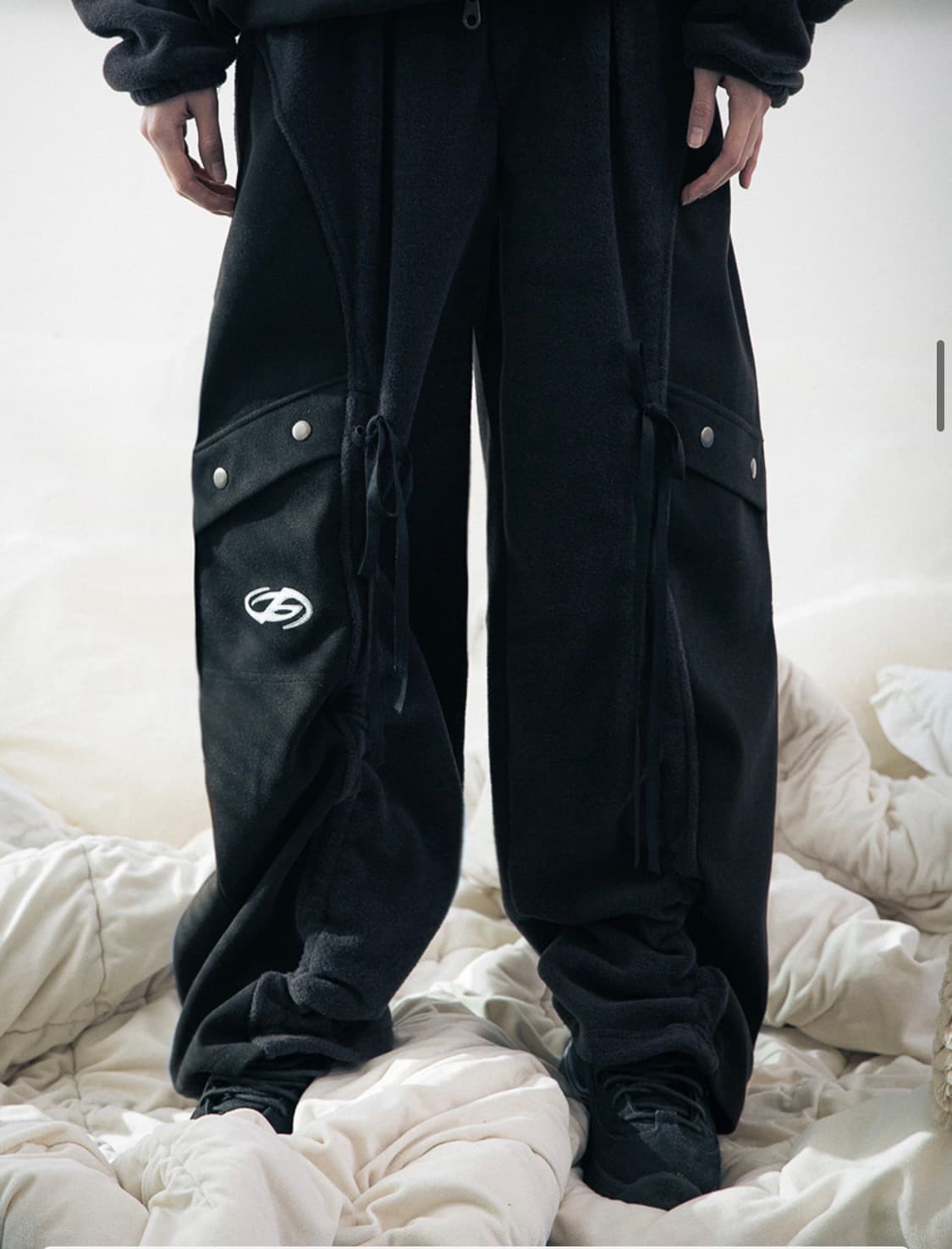 허그유어스킨 플리스 와이드 팬츠 상품이미지4