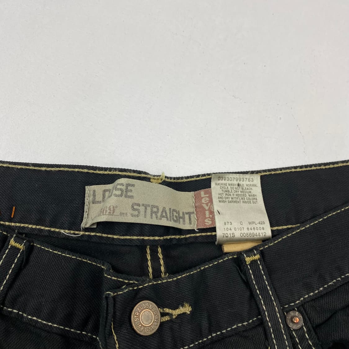 리바이스 569 루즈 스트레이트 블랙 데님 진 (34) 상품이미지8