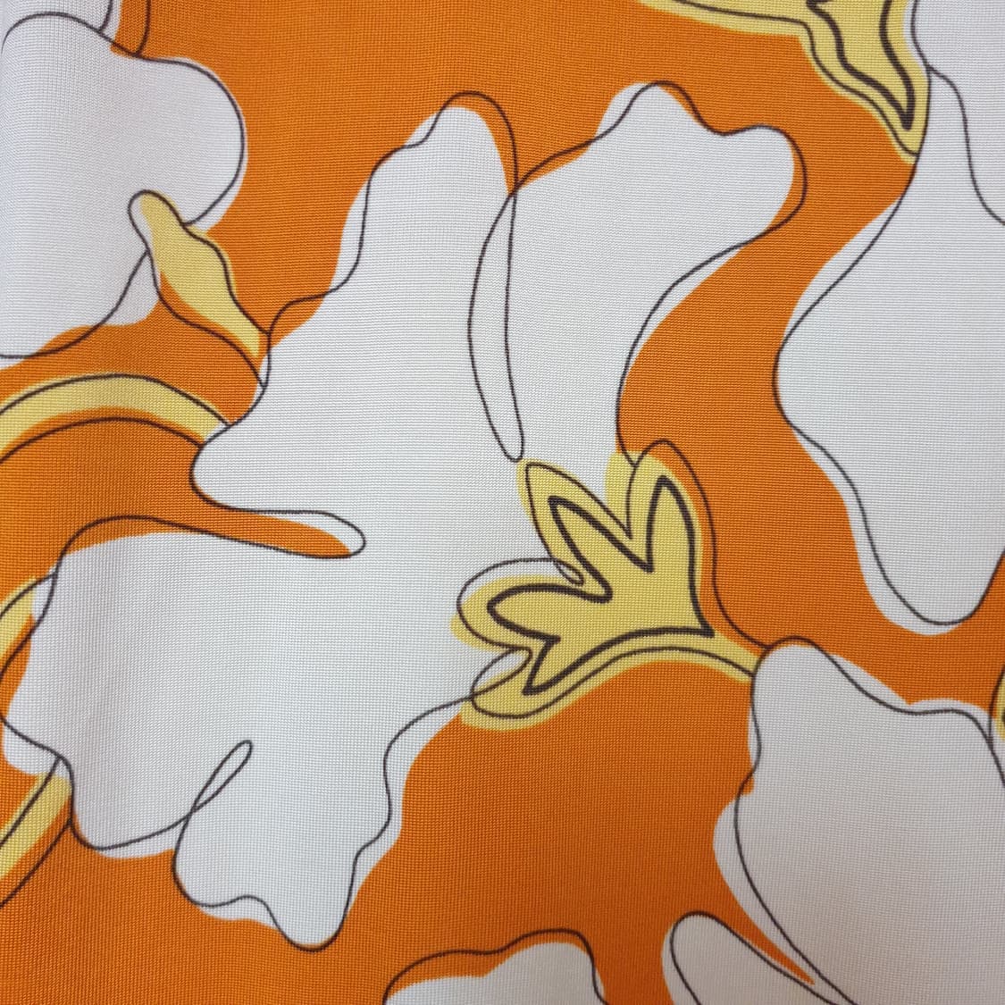 모스키노 칩앤시크 오렌지 플라워패턴 꼬임넥 비스코스 저지 탑 상품이미지7