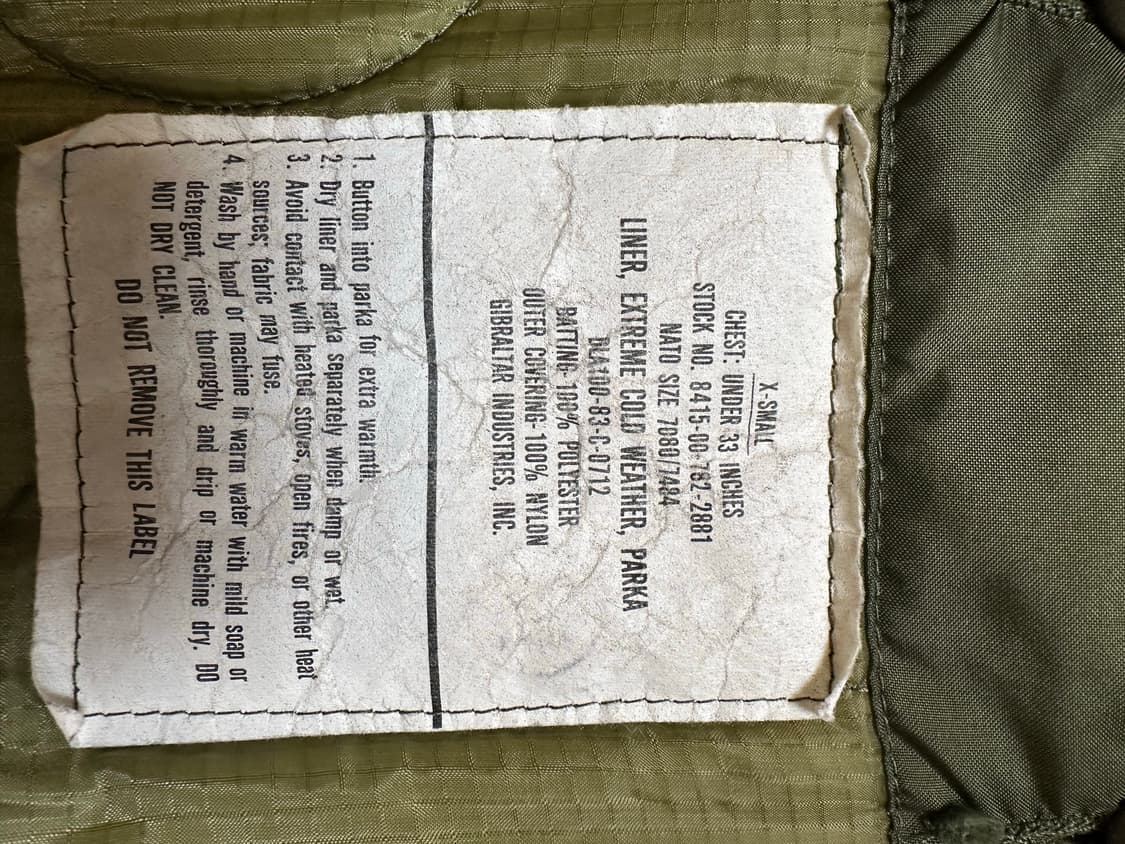 M65 Fishtail XS / 오리지널 (외피+내피+코요테 털 후드) 상품이미지7