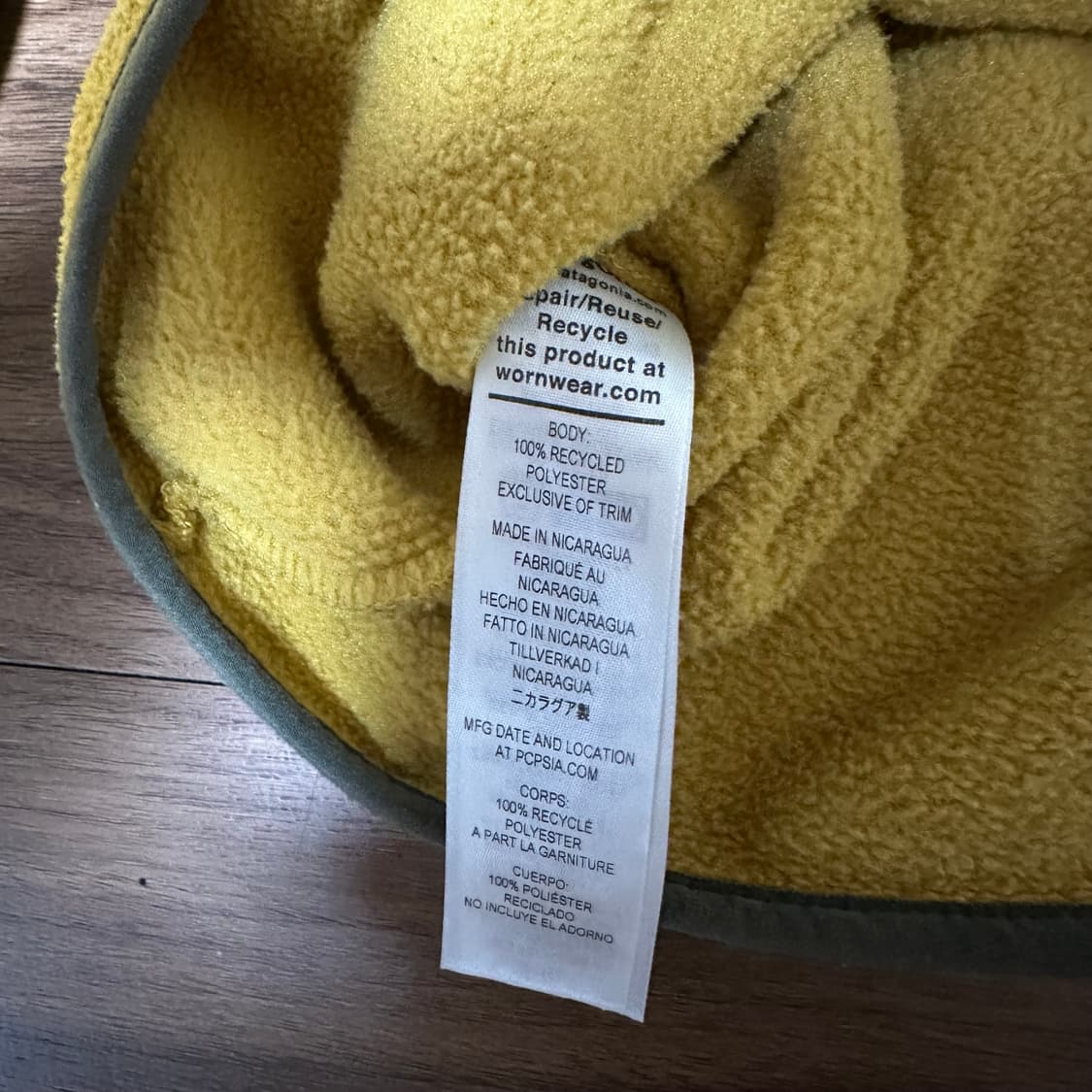 파타고니아 신칠라 풀오버 라이트웨이트 라지 머스타드 캐빈골드 상품이미지6