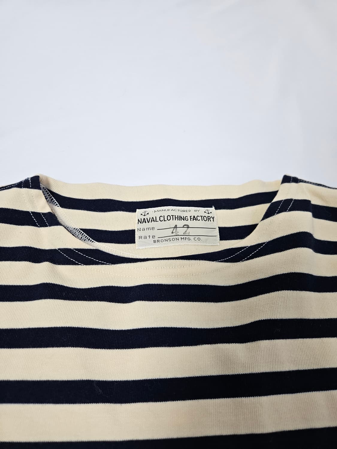 프렌치 브르타뉴 스트라이프 티셔츠 살구/네이비42 상품이미지2