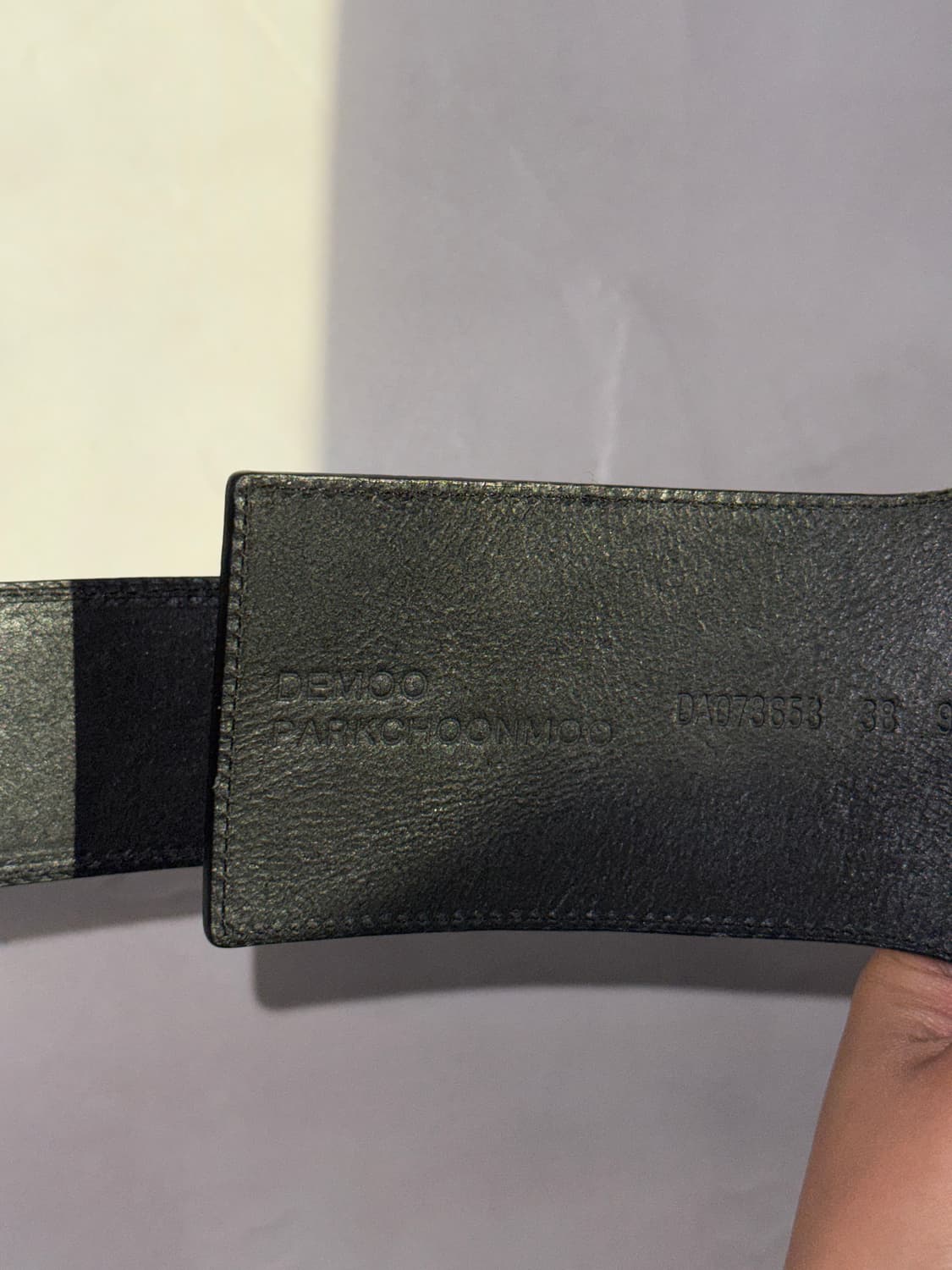 DEMOO black metallic python buckle belt  상품이미지7