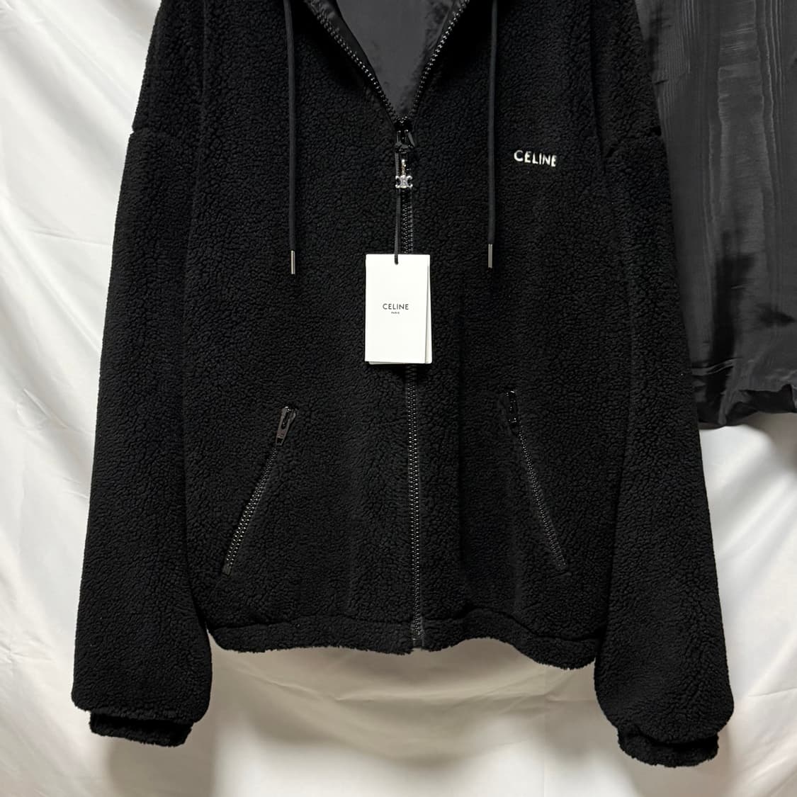 [S+급/XL] 셀린느 오슬롯 프린트 플리스 후드 후리스 자켓 상품이미지4