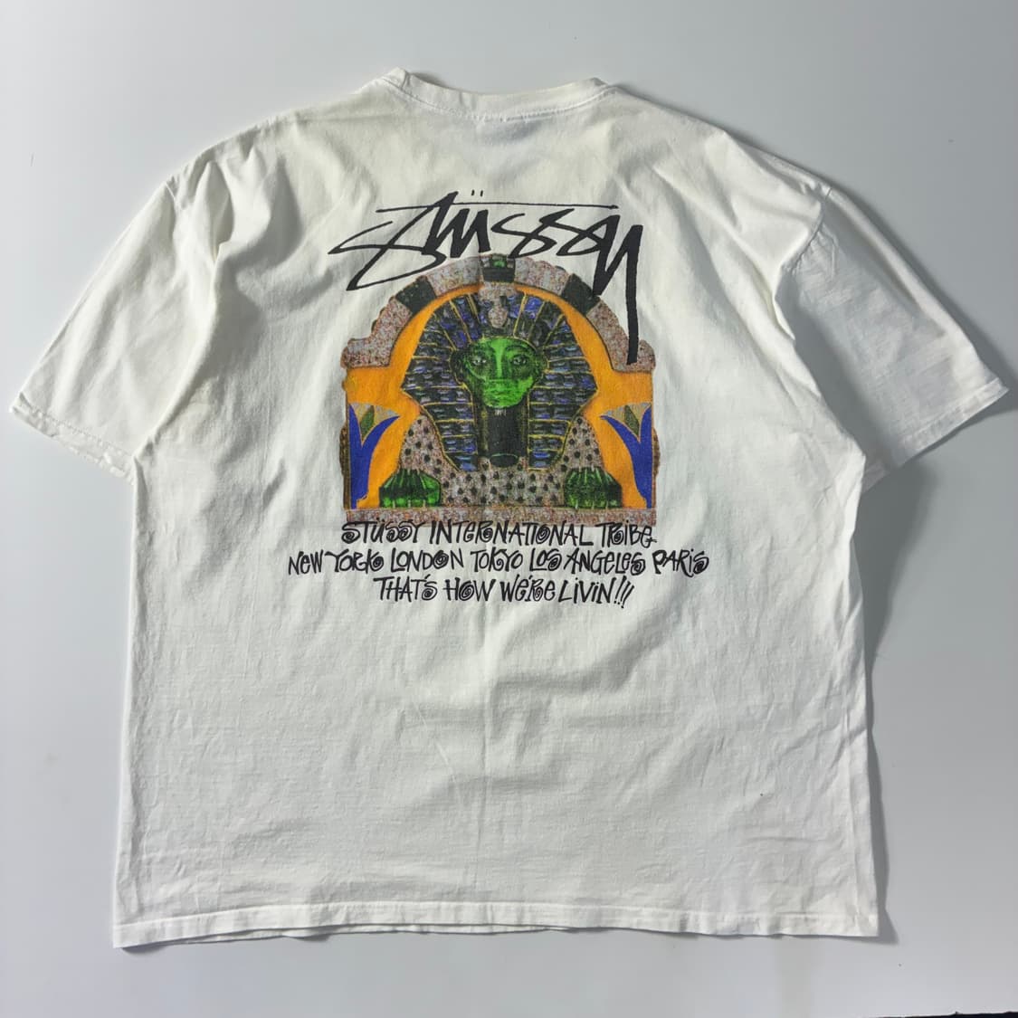 Stussy  스투시 스핑크스 그래픽 화이트 반팔티셔츠  상품이미지2