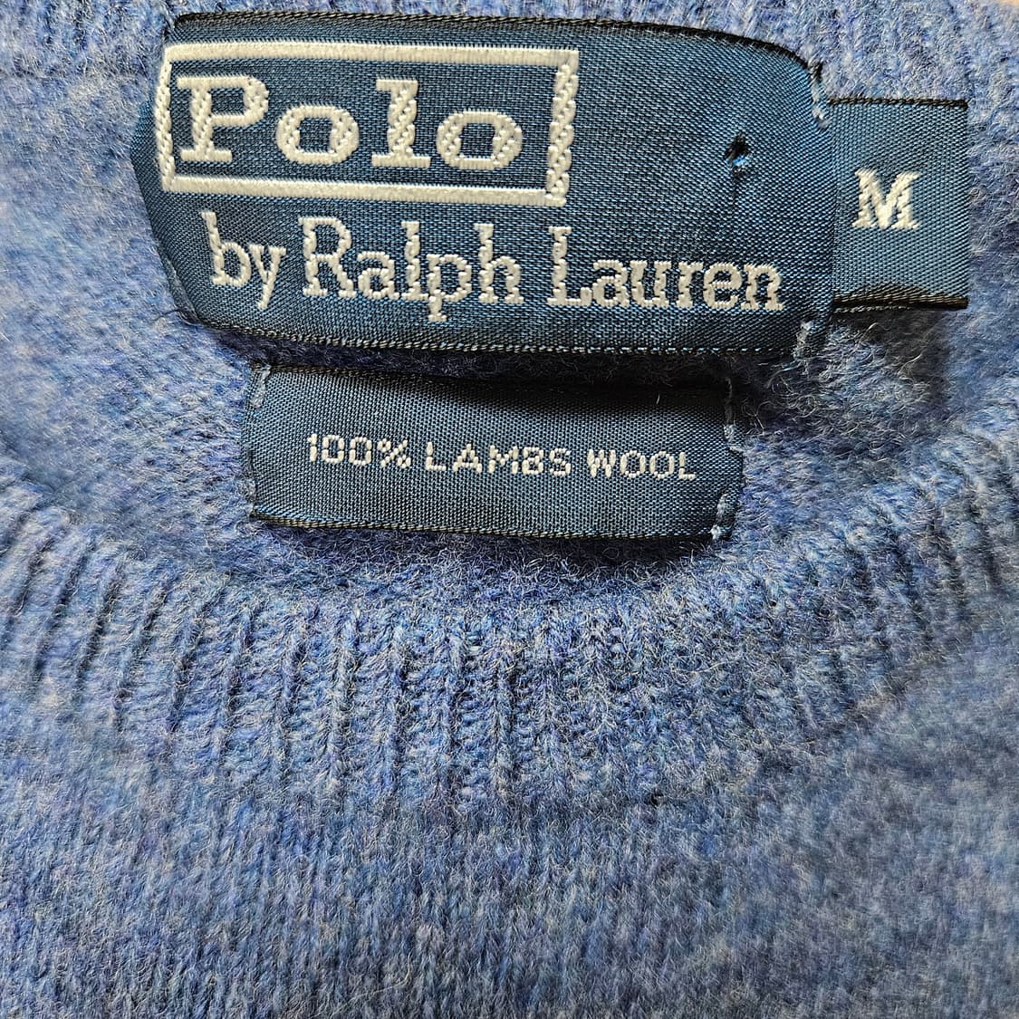 폴로 램스 울 니트 멜란지 블루 상품이미지3