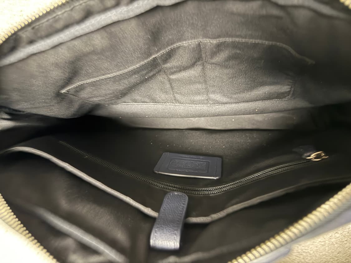 코치 네이비 가죽 서류 가방 상품이미지3
