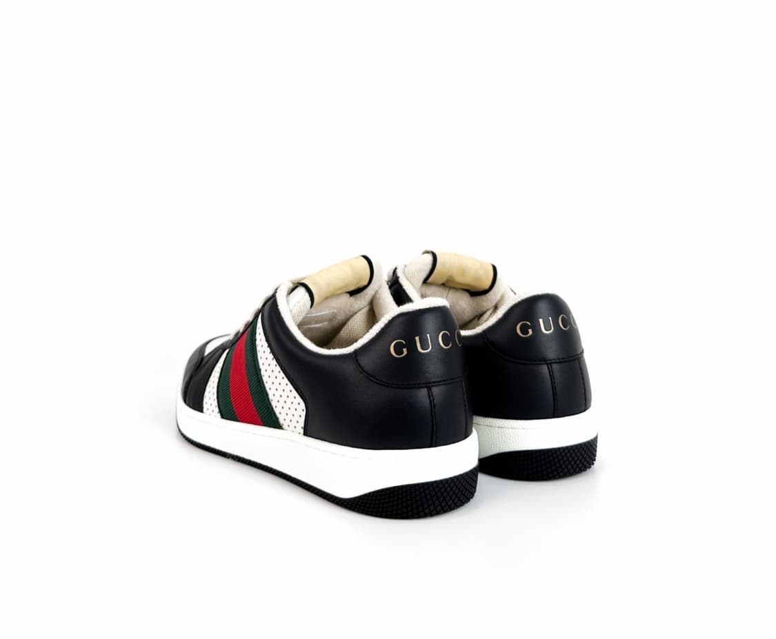 [5] Gucci 구찌 여성 GG로고 스크리너 레더 스니커즈 블랙 상품이미지4