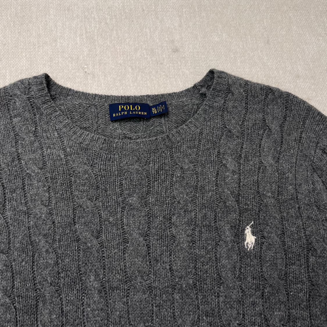 W100 폴로 랄프로렌 램스울 꽈배기 니트 상품이미지2