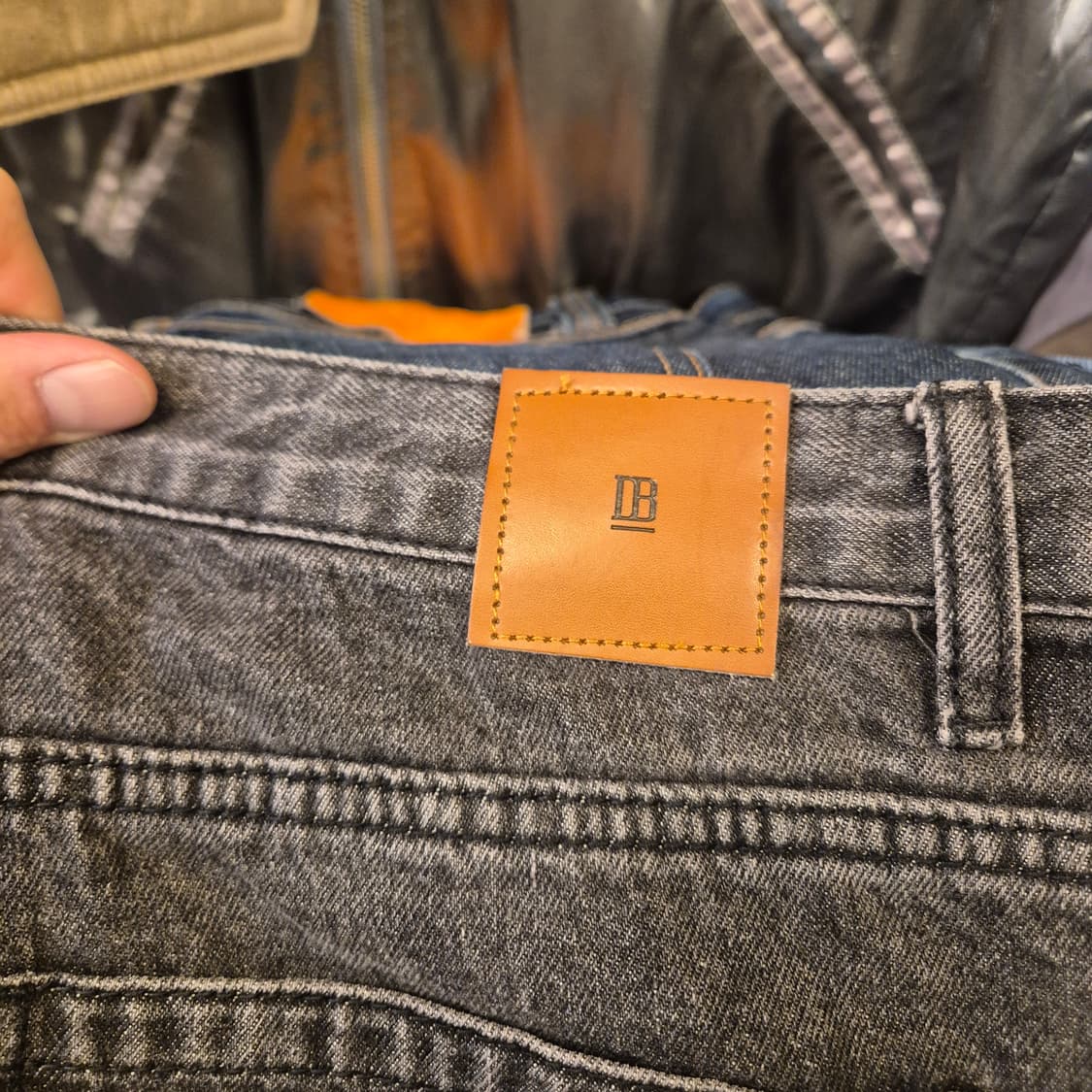 32인치 워싱블랙 카고 와이드데님팬츠  상품이미지3