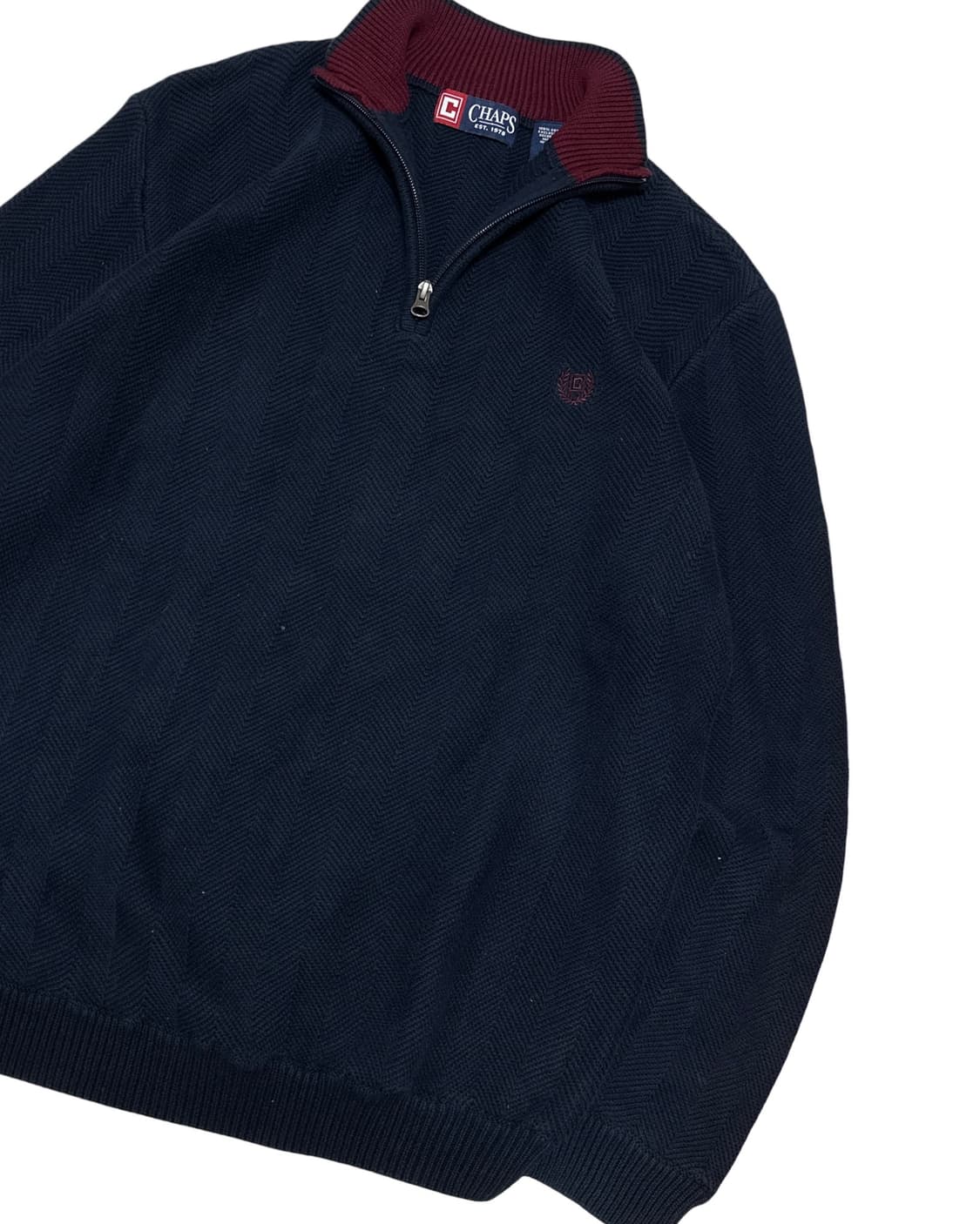 챕스 랄프로렌 네이비 반집업 니트 상품이미지3