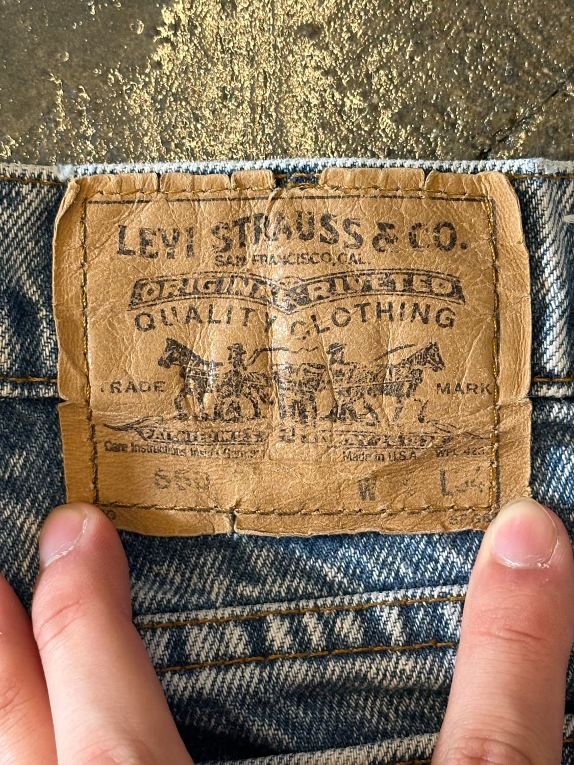 80s USA 오랜지탭 리바이스 550 W36 L34 상품이미지4