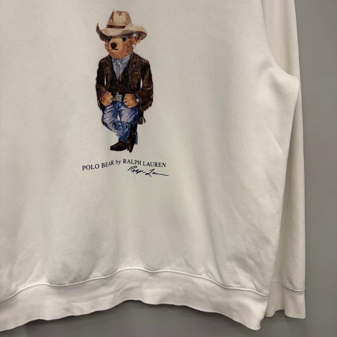 폴로 데님엔서플라이 베어 화이트 스웻셔츠 L 상품이미지3