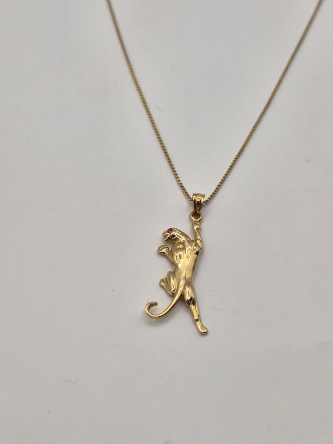 슈프림 정품 18aw 팬서 14k  팬던트 체인 목걸이 판매 상품이미지1