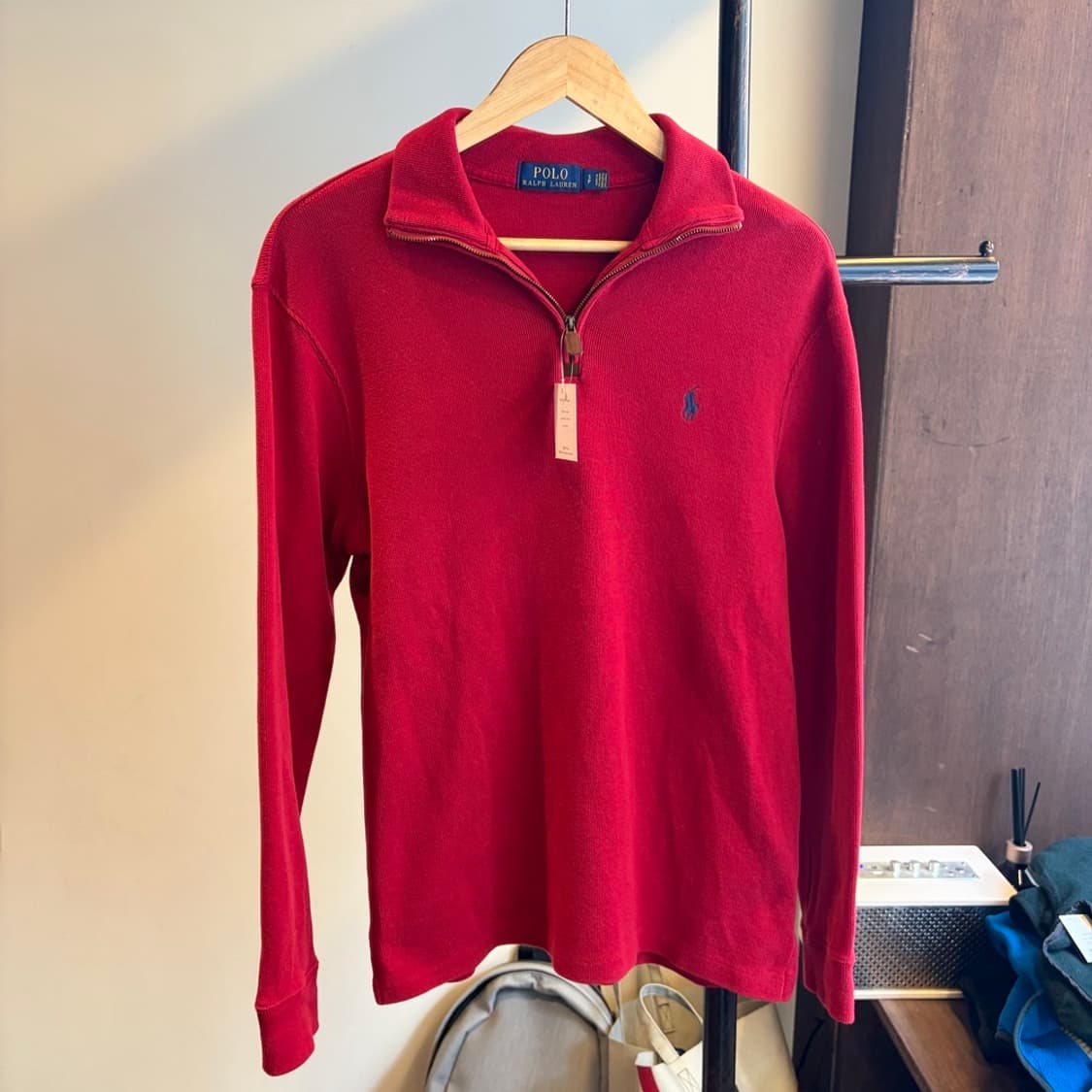 15760 - 폴로 랄프로렌 레드 반집업 니트 상품이미지2