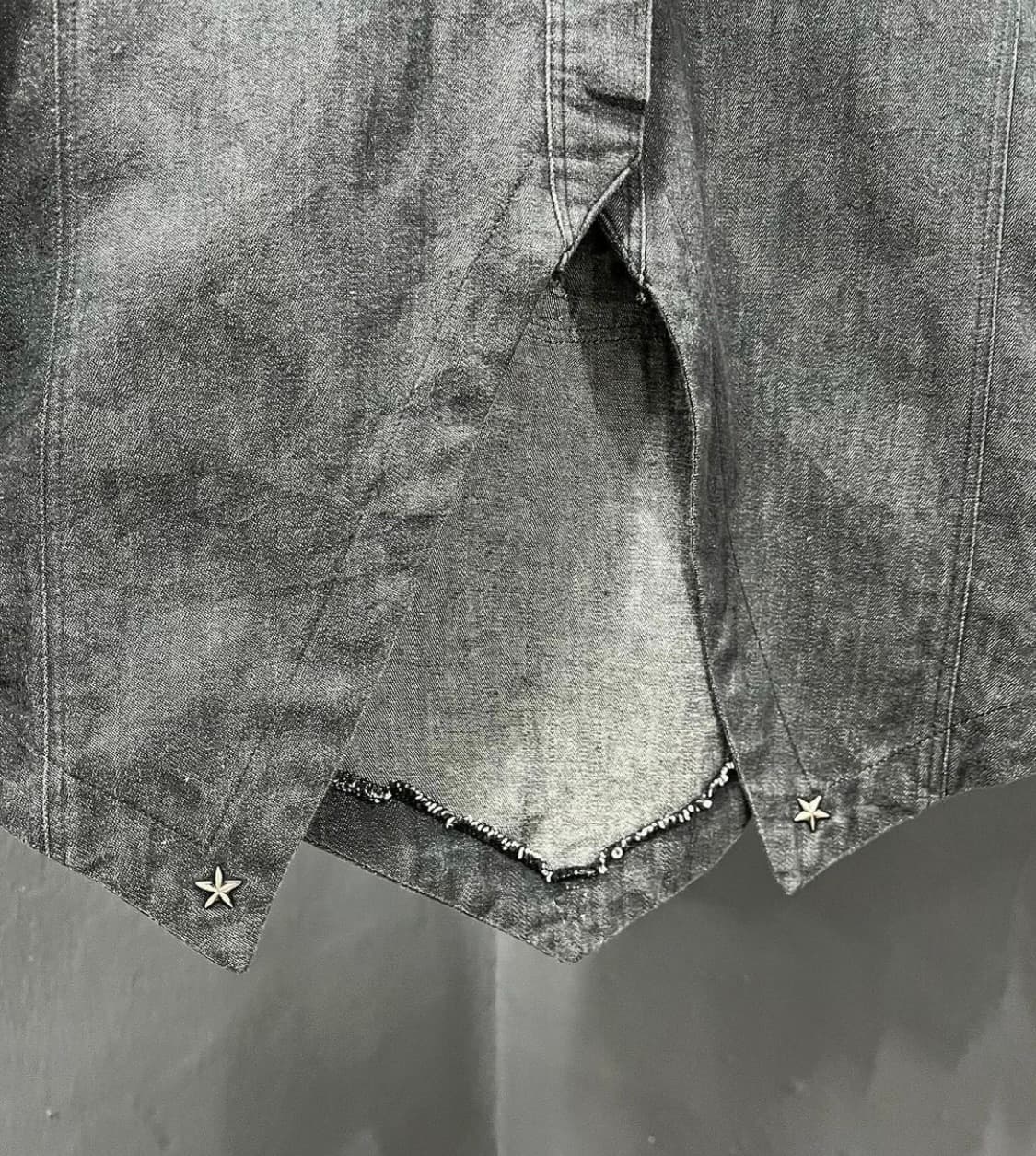 코튼 스타 스터드 패널 디테일 웨스턴 타입 셔츠 상품이미지8