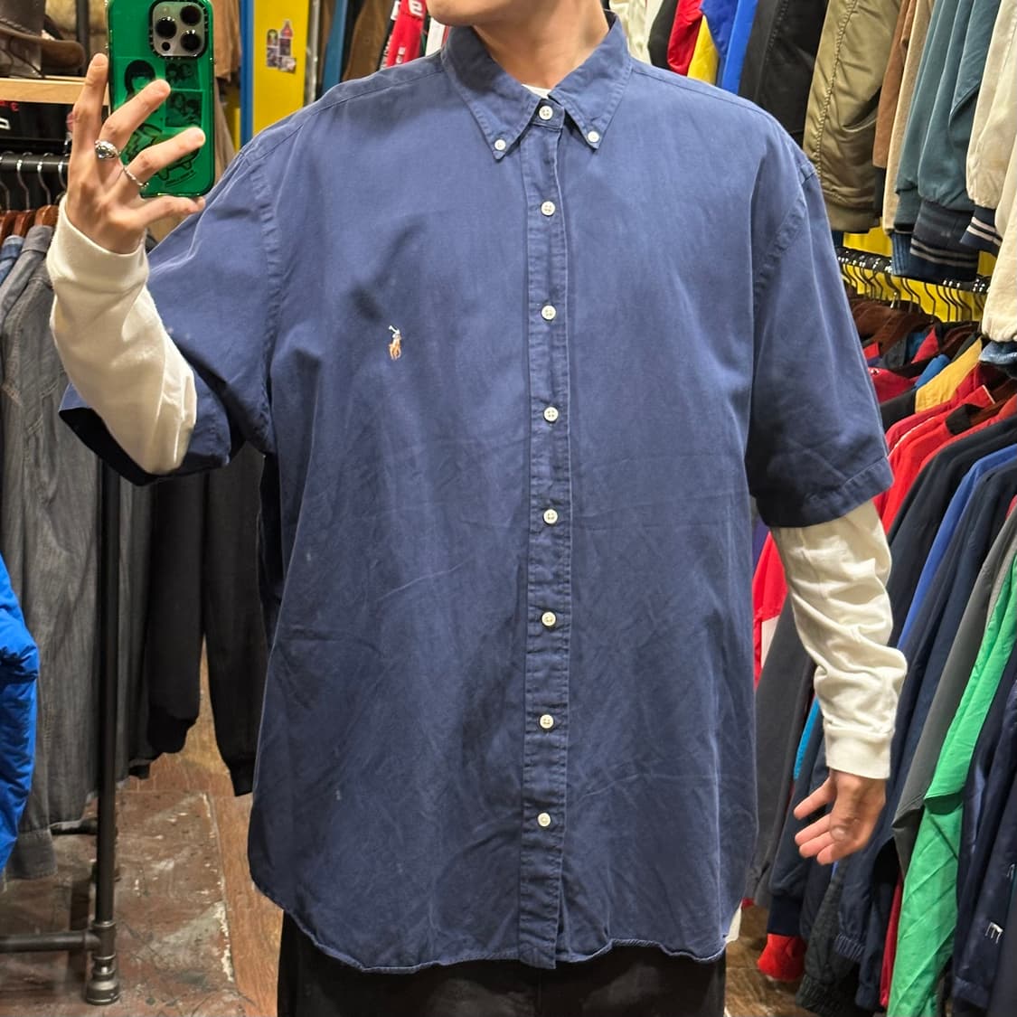 [HI] 폴로 랄프로렌 반팔셔츠 네이비 상품이미지2