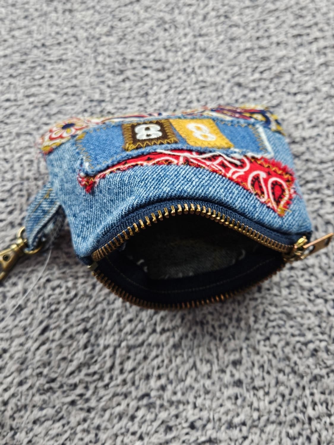 핸드메이드 리워크 커스텀 패치드 키링 월렛 ( 13X10 )/ 10730 상품이미지5