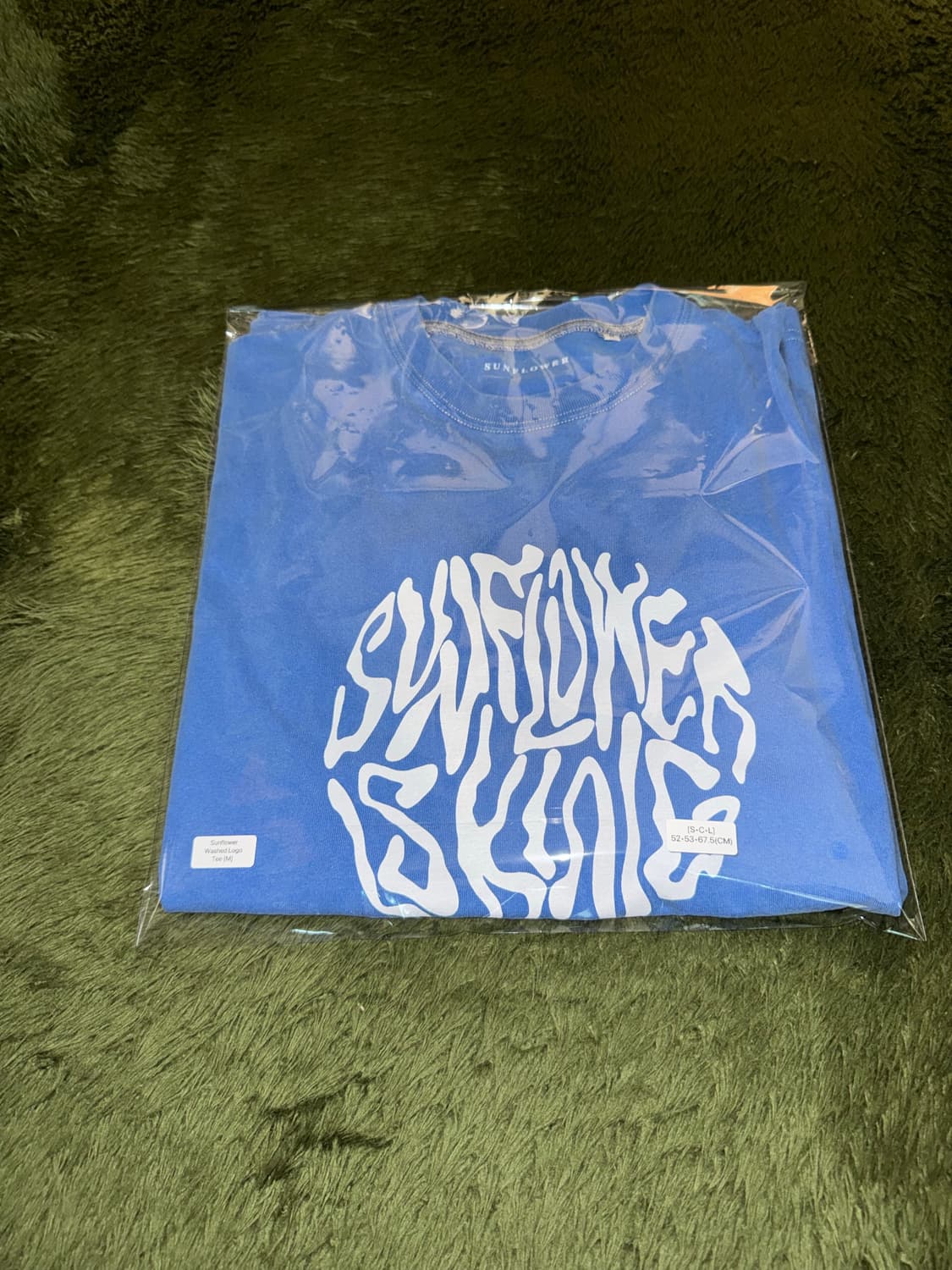 [M] Sunflower 선플라워 워시드 티셔츠 스카이 블루 상품이미지9