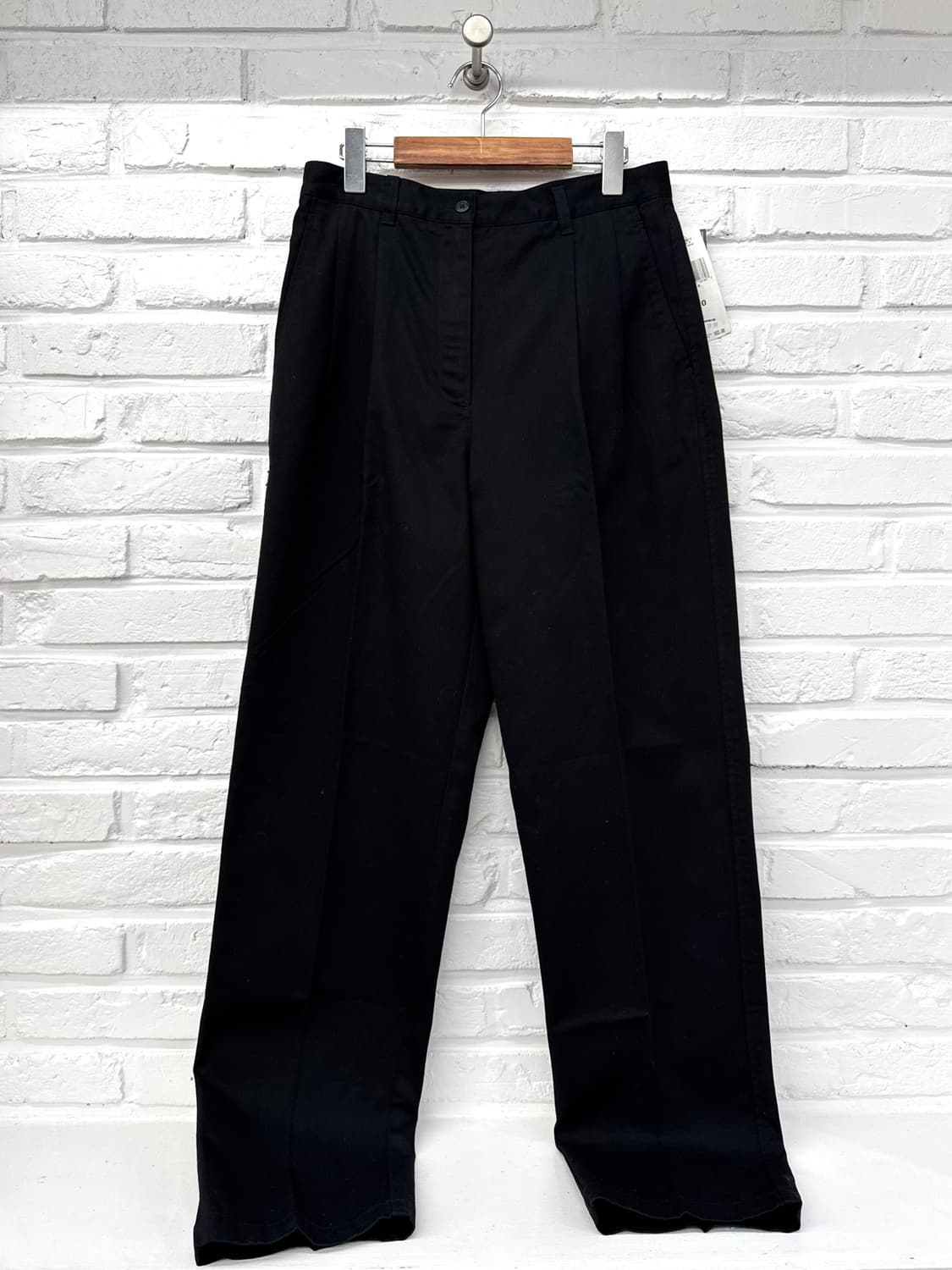 로렌 랄프로렌 블랙 코튼 핀턱 슬랙스 상품이미지4