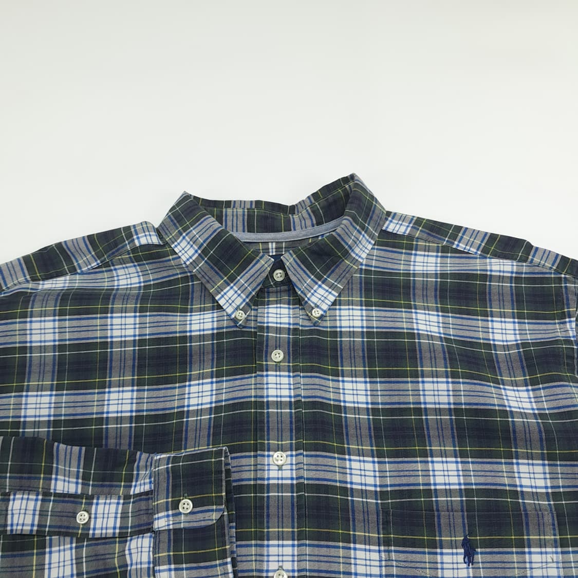 Co900 2XL Big 폴로 랄프로렌 블랙워치 스몰타탄체크 긴팔 셔츠 상품이미지3