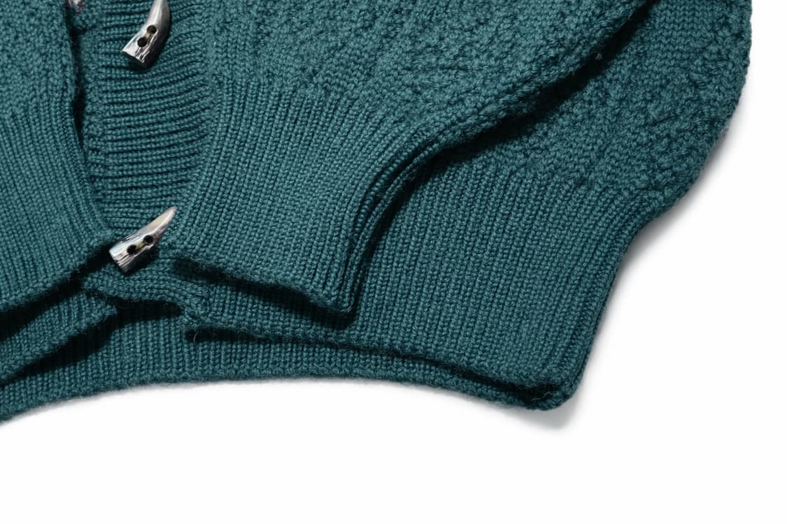 JPN 90s~00s 일본 빈티지 울100 노르딕 보헤미안 후드 가디건 상품이미지5