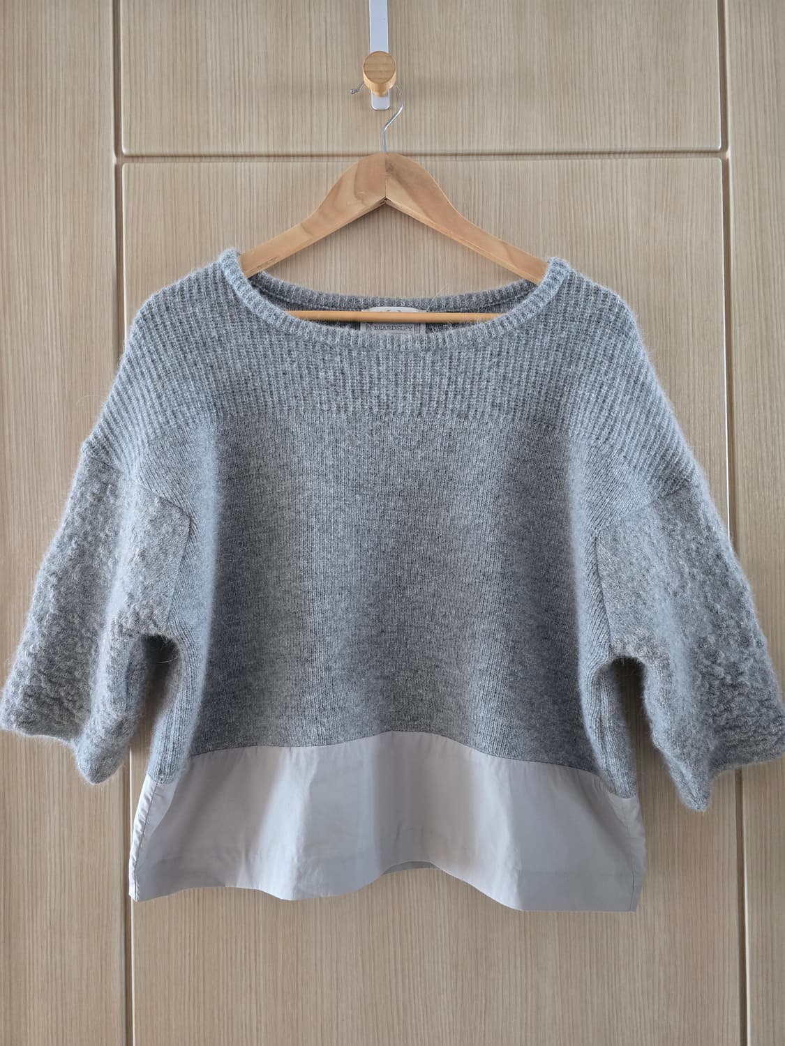 BEARDSLEY의 배색 울 앙고라 니트 상품이미지1