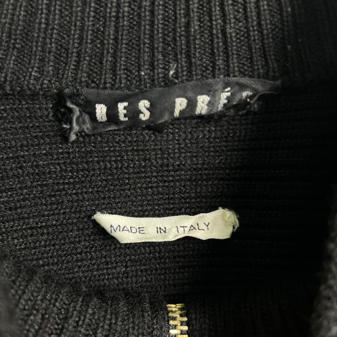 Des pres 블랙 울 니트 집업 상품이미지3