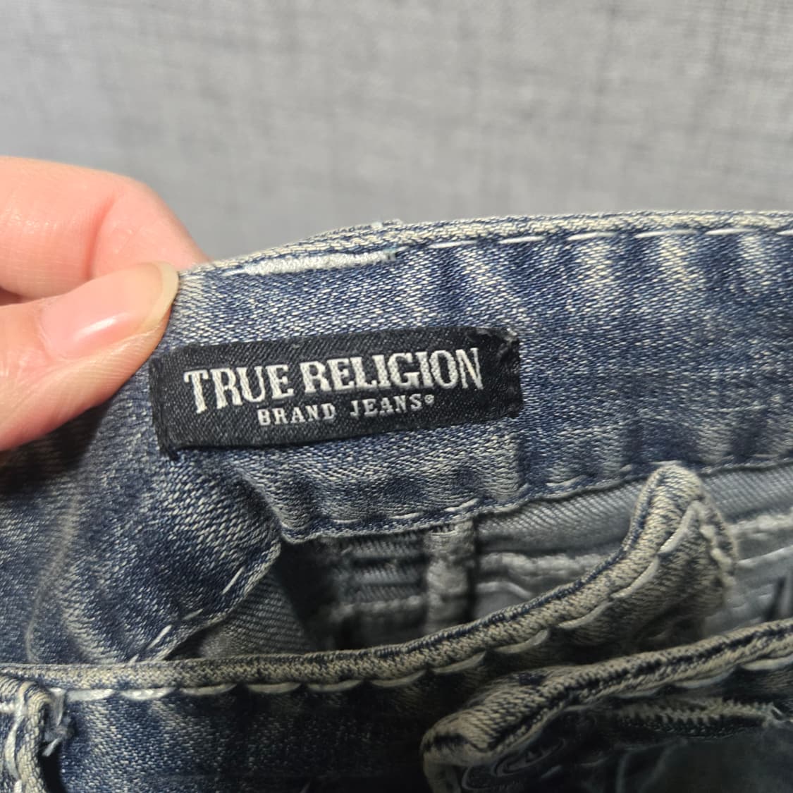 트루릴리전 화이트 스티치 부츠컷 청바지 데님 팬츠  상품이미지4