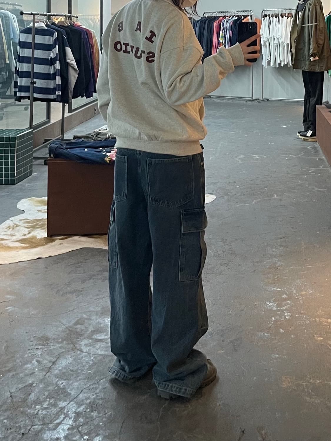 아이앱 스튜디오 오트밀 버건디 하프집업 H2000 상품이미지2