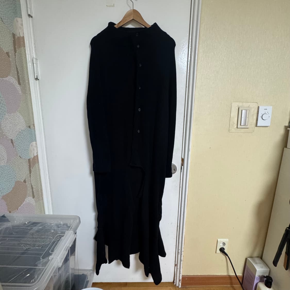 Yohji Yamamoto 컬렉션 언밸런스 기모 코트 상품이미지1