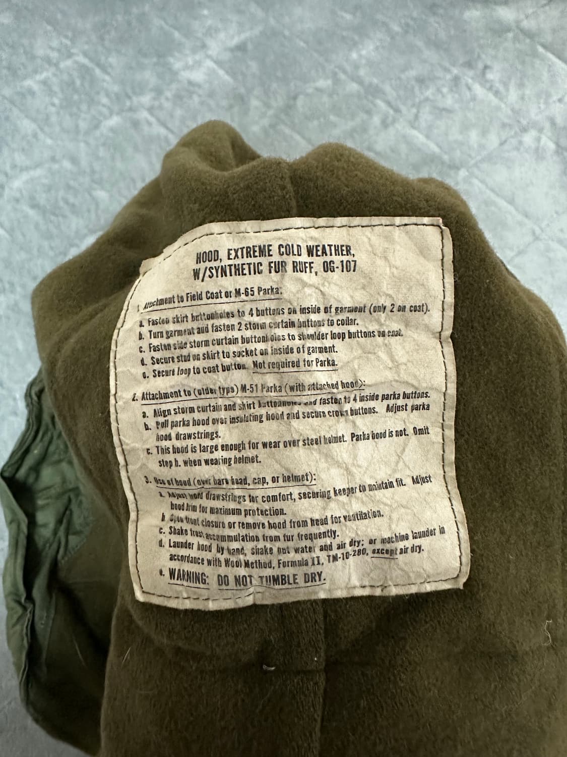 M-65 개파카 후드 상품이미지2