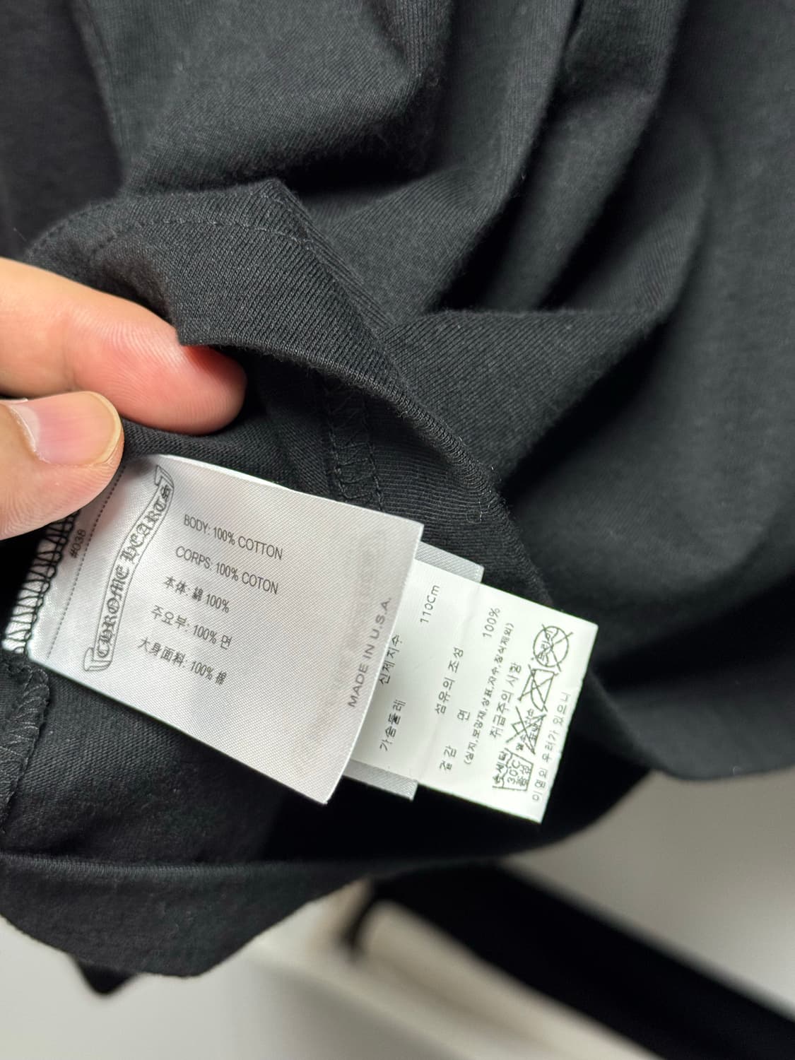 크롬하츠 vip 한정판 블랙 긴팔티 형광 레터링 상품이미지5