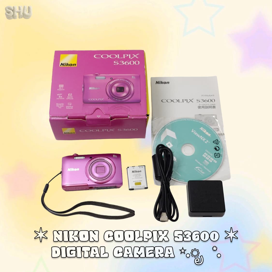 (풀박)니콘 쿨픽스 S3600 빈티지 디카 핑크 상품이미지2